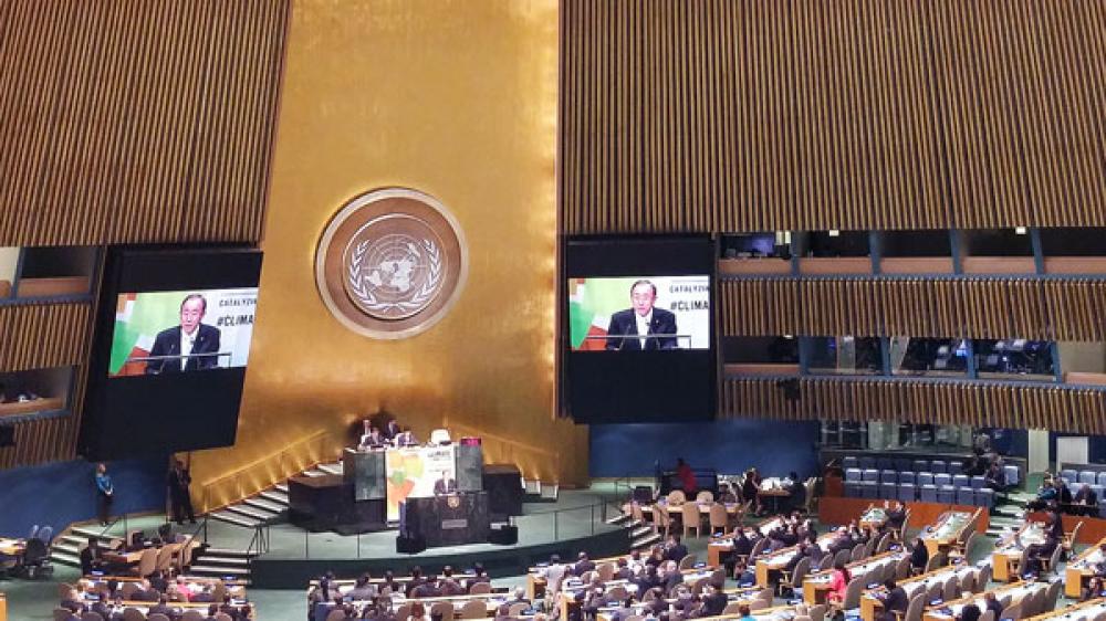 YK:n pääsihteeri Ban Ki-moon.