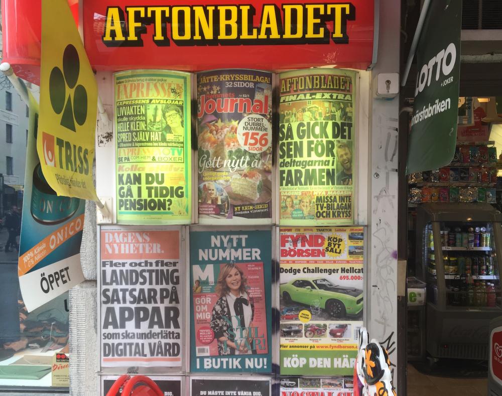 Ruotsalaisten lehtien lööppejä