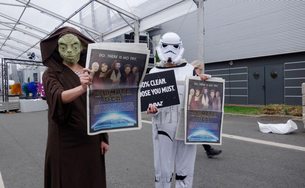Star Wars -aktivistit Pariisin ilmastokokouksessa