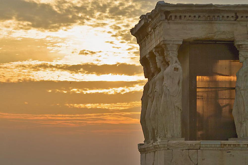 Kreikkalainen auringonlasku.