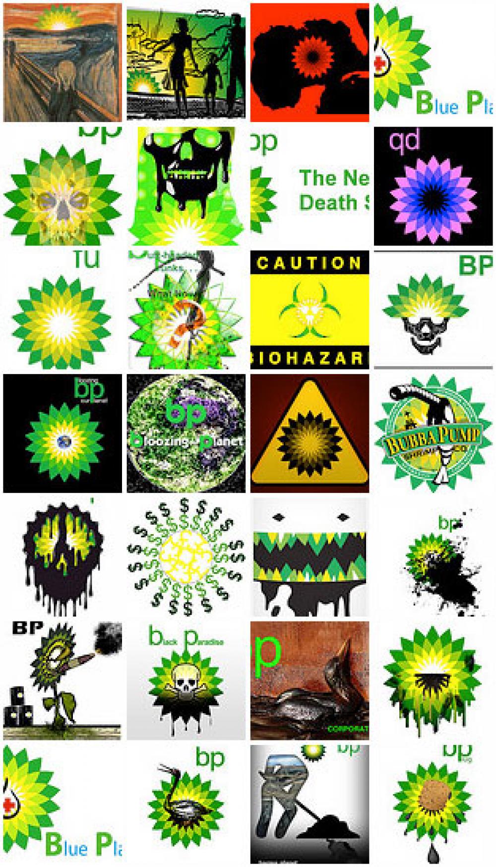 Greenpeacen BP-logoja.