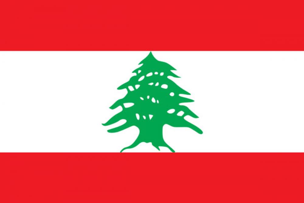 Libanonin lippu.
