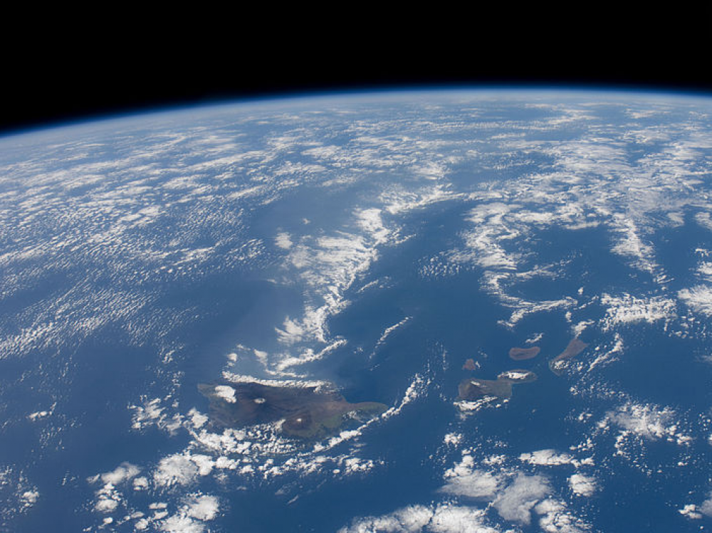 Satelliittikuva Havaiji-saarista.