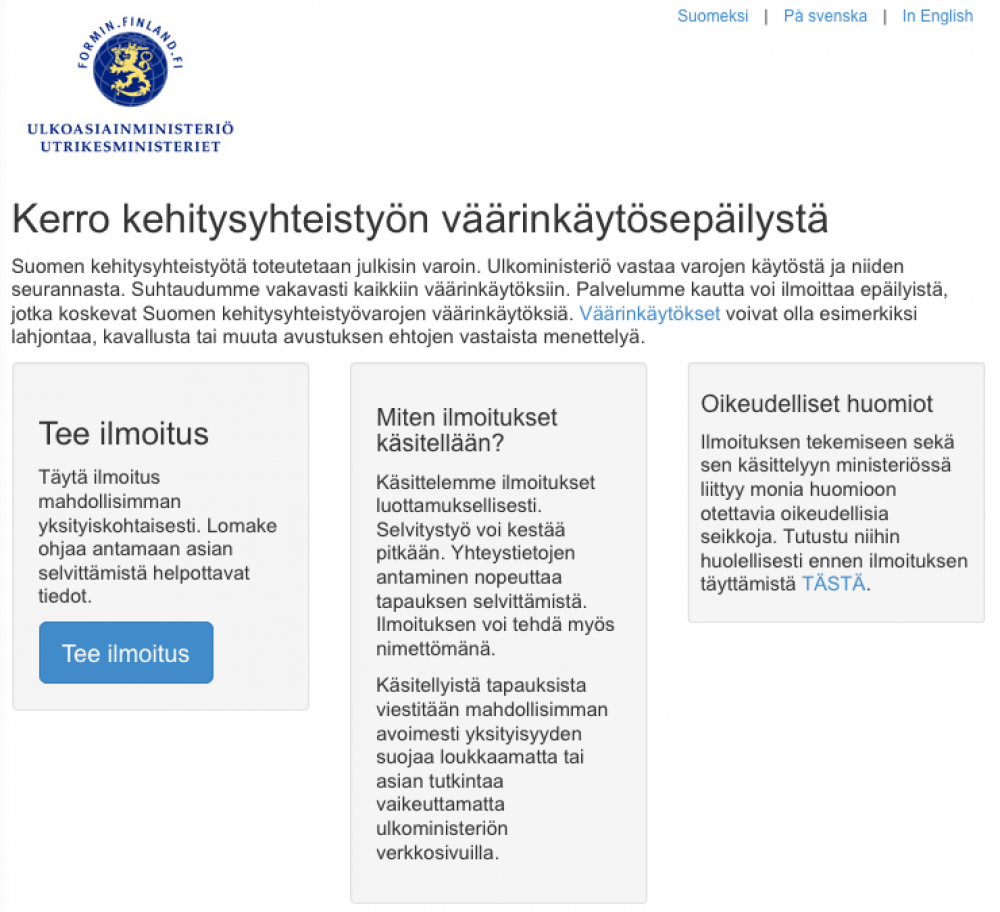 Väärinkäytösilmoitus.fi