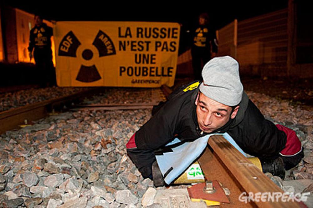 Greenpeacen aktivisti Ranskassa.