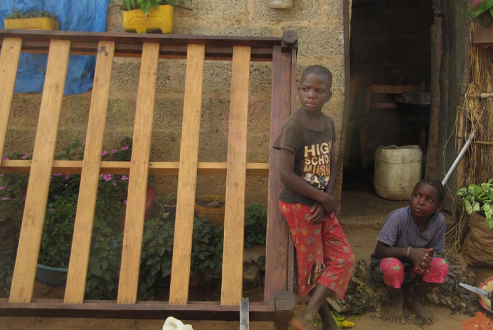 Kaksi lasta Sambiassa