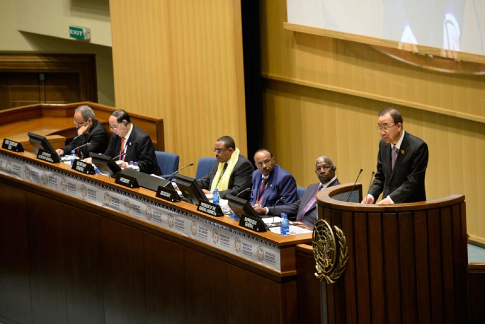 Ban Ki-moon Addis Abeban kehitysrahoituskokouksessa
