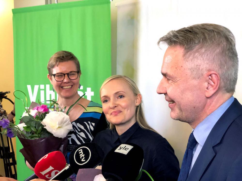 Krista Mikkonen, Maria Ohisalo ja Pekka Haavisto